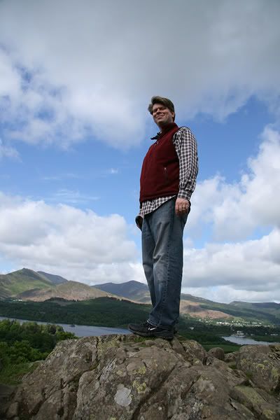 Mark Bussler on top of Castle Crag in Keswick