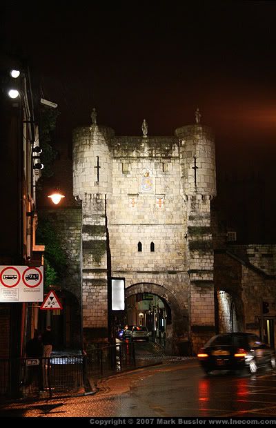 One of the old city entrances in York, called a bar