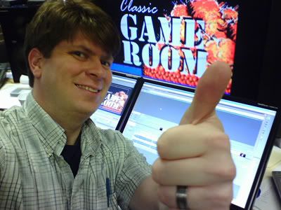 Mark Bussler working on Bionic Commando for the Classic Game Room