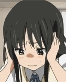 K-ON-mio-scared2.gif GIF image by s0205427