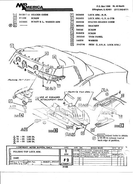 68 convertable top frame adjustments - CorvetteForum - Chevrolet ...