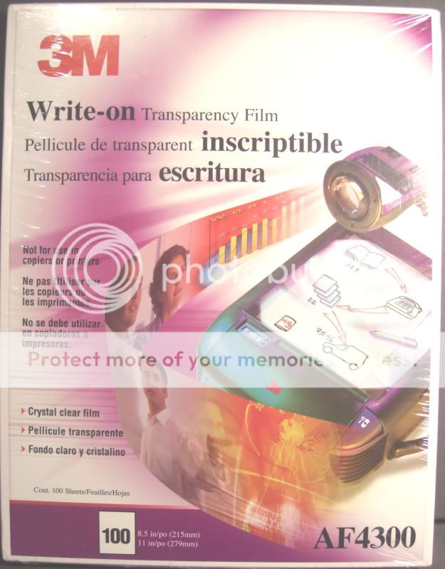 3M Write on Transparency Film Sheets Overhead Projector Transparencies