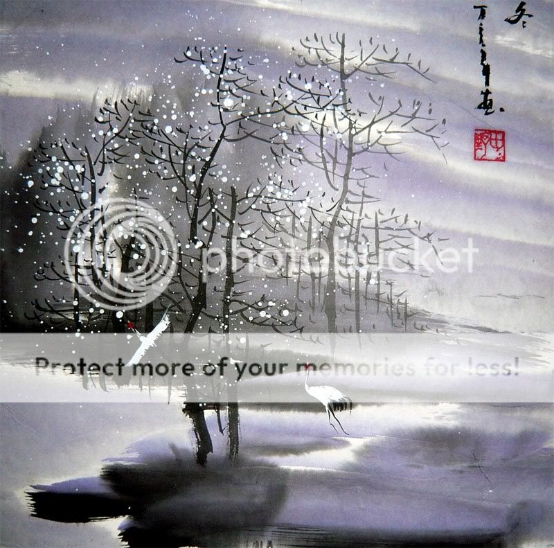 Chinese Landscape painting    Winter Lake  