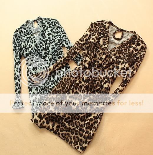 NEU LEOPARD KLEIDER LONGSHIRT DRESS Q1014  